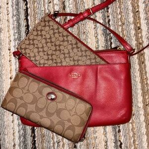 Coach East/West Pop Crossbody & Matching Wallet Bundle